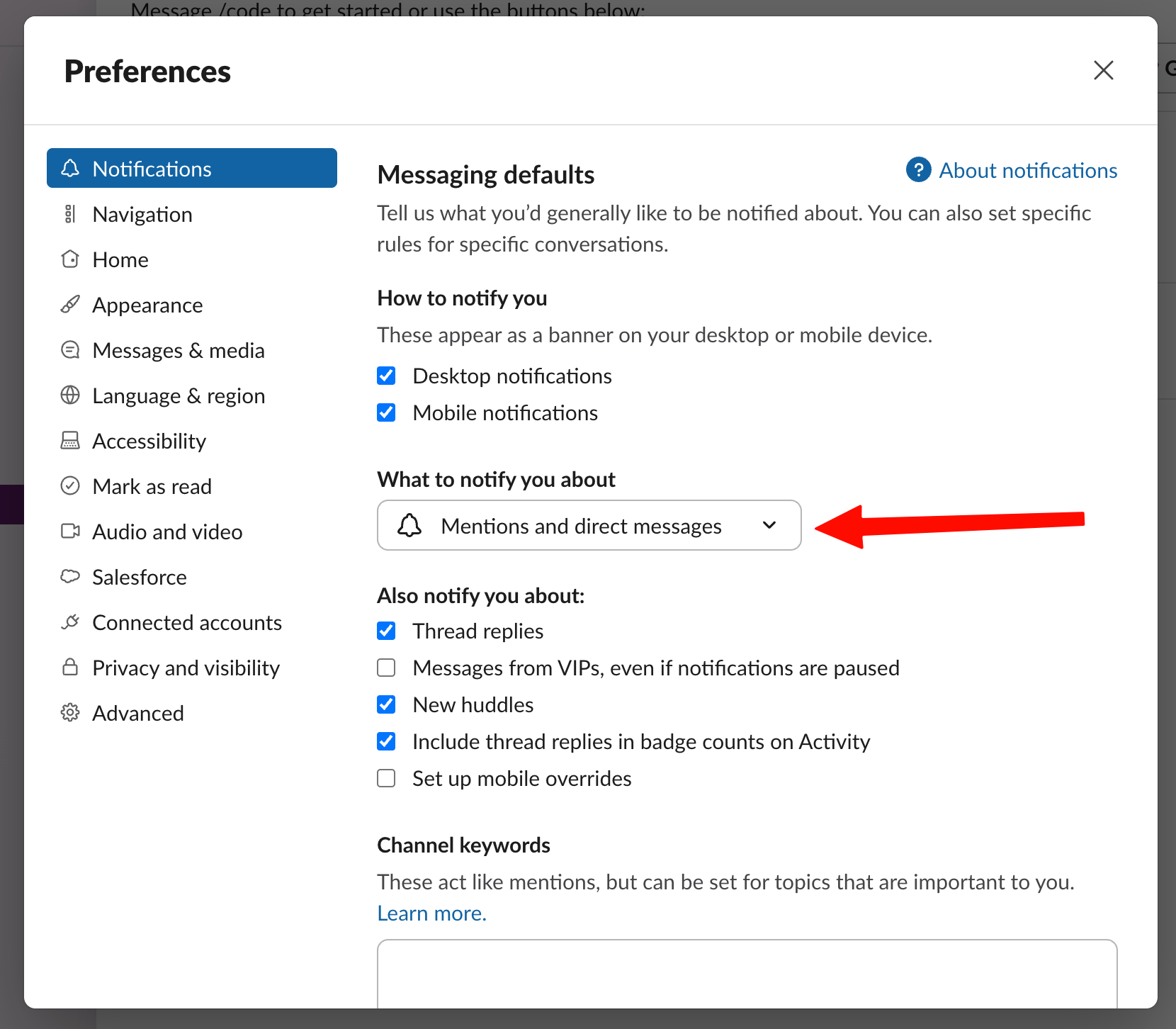 Preferences Modal